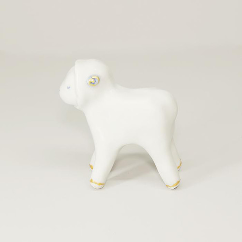 砥部焼「干支 未」置物 羊 ひつじ 縁起物 手作り 窯元 tsuneoka