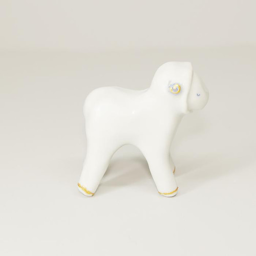 砥部焼「干支 未」置物 羊 ひつじ 縁起物 手作り 窯元 tsuneoka