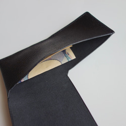 コインケース　アクセサリーケース　フランスレザー　アルランシュリー  黒　真鍮ホック 9枚目の画像