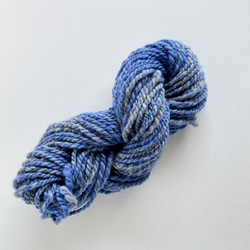 手紡ぎ毛糸〜 双糸 　ブルーグレー　B-13 4枚目の画像