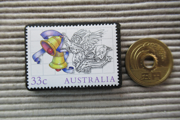 オーストラリア　クリスマス切手ブローチ9091 3枚目の画像