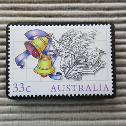 オーストラリア　クリスマス切手ブローチ9091 1枚目の画像