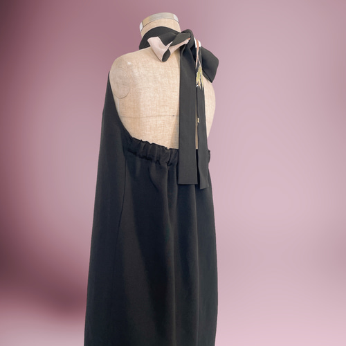 留袖 上質 ホルターワンピ 着物リメイク パーティーワンピ 和柄 演奏会  