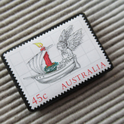 オーストラリア　クリスマス切手ブローチ9092 2枚目の画像