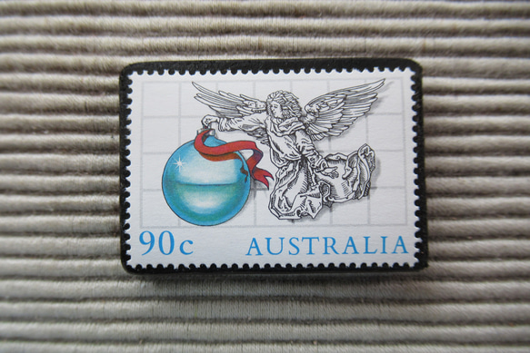 オーストラリア　クリスマス切手ブローチ9094 1枚目の画像