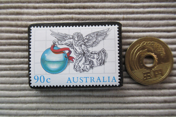 オーストラリア　クリスマス切手ブローチ9094 3枚目の画像
