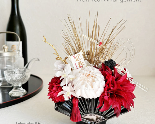 新春 和モダン 華やか お正月飾り 水引鶴 アーティフィシャル