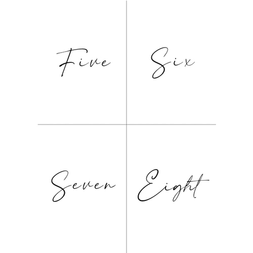 必要な分だけテーブルナンバー文字ステッカー その他オーダーメイド