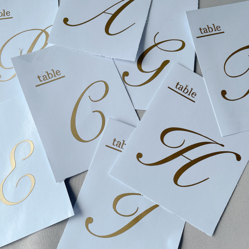 手書き テーブルナンバー 卒花 テーブルナンバー A〜H ８卓分 手書き テーブルナンバー 卒花 テーブルナンバー A〜H 8卓分