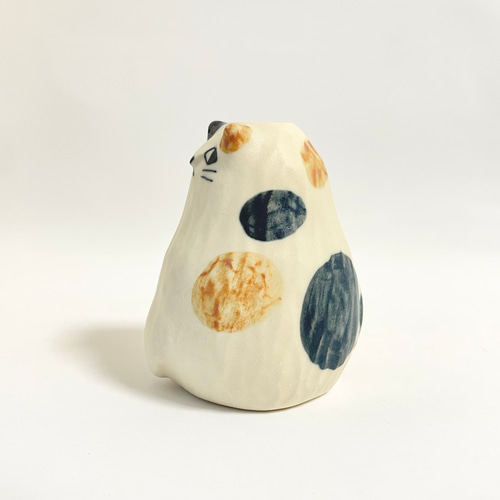受注生産】ねこの一輪挿し＊ミケねこ＊ 一輪挿し・花瓶・花器