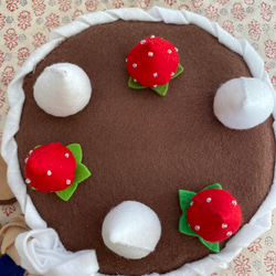 フェルト　チョコレートケーキ 2枚目の画像