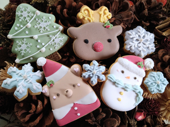 Creema限定新作『クリスマスギフト2023』クリスマスのアイシングクッキー缶※クッキー缶※身体に優しい甜菜糖使用 6枚目の画像