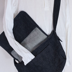 shoulder bag 13oz denim indigo 3枚目の画像