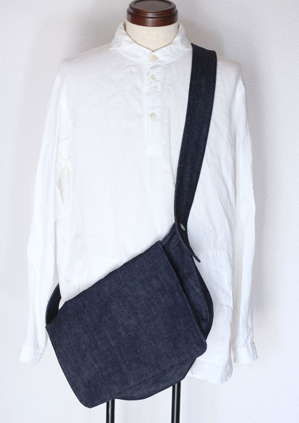 shoulder bag 13oz denim indigo 1枚目の画像