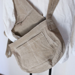 shoulder bag old linen 4枚目の画像