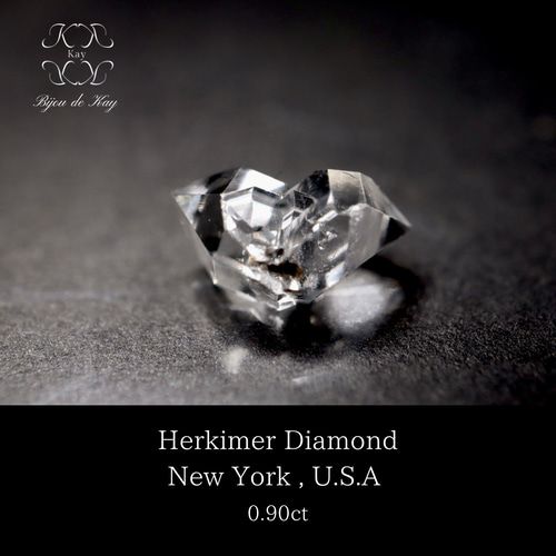 透明度抜群 極上 ハーキマー ダイヤモンド 原石 0.90ct 天然石 Kay光 