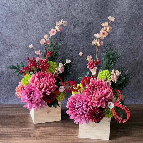 お正月アレンジ　新年飾り　造花　フラワーガーデン　No.2 お正月アレンジ 新年飾り 造花 フラワーガーデン No.2