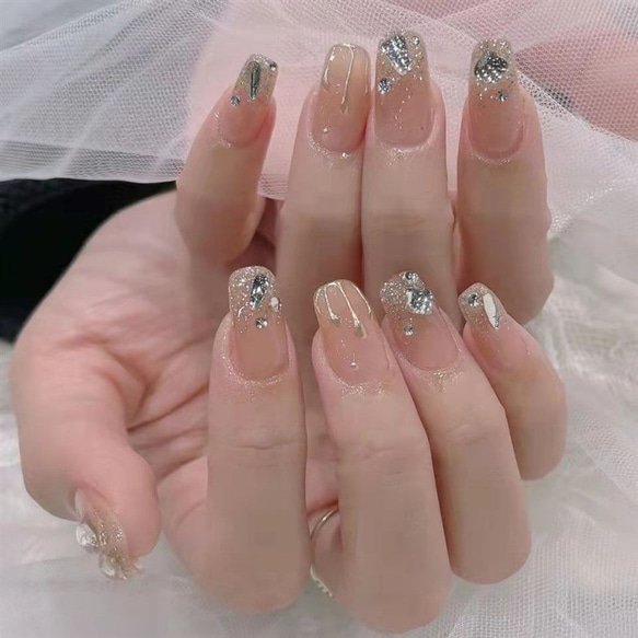 zj78★ネイルチップ　素敵ネイル　ネイルDIY　成人式　結婚式　パーティー　花嫁　可愛い 3枚目の画像