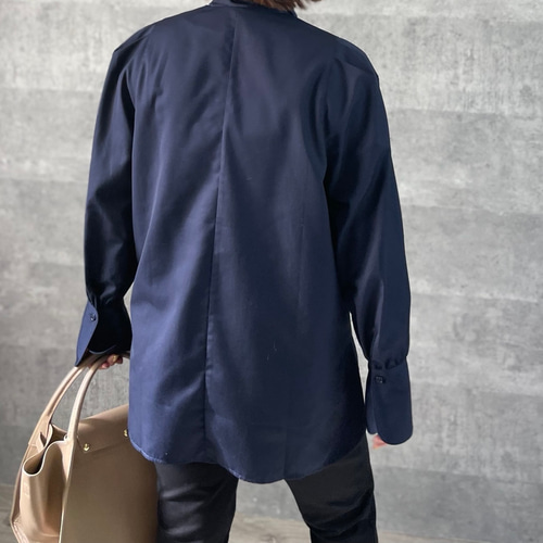 ★とりむね★ poláura プリーツリボン2WAYブラウス【ネイビー】 プリーツリボン2WAYブラウス – poláura OFFICIAL ONLINE STORE