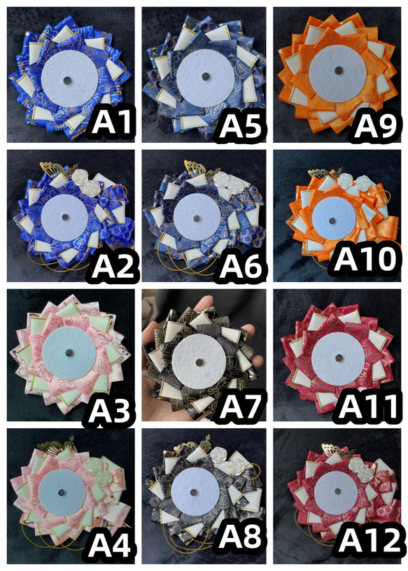 痛ロゼット55mm 75mmサイズ 缶バッジ用 ロゼット 蝶 花 4枚目の画像