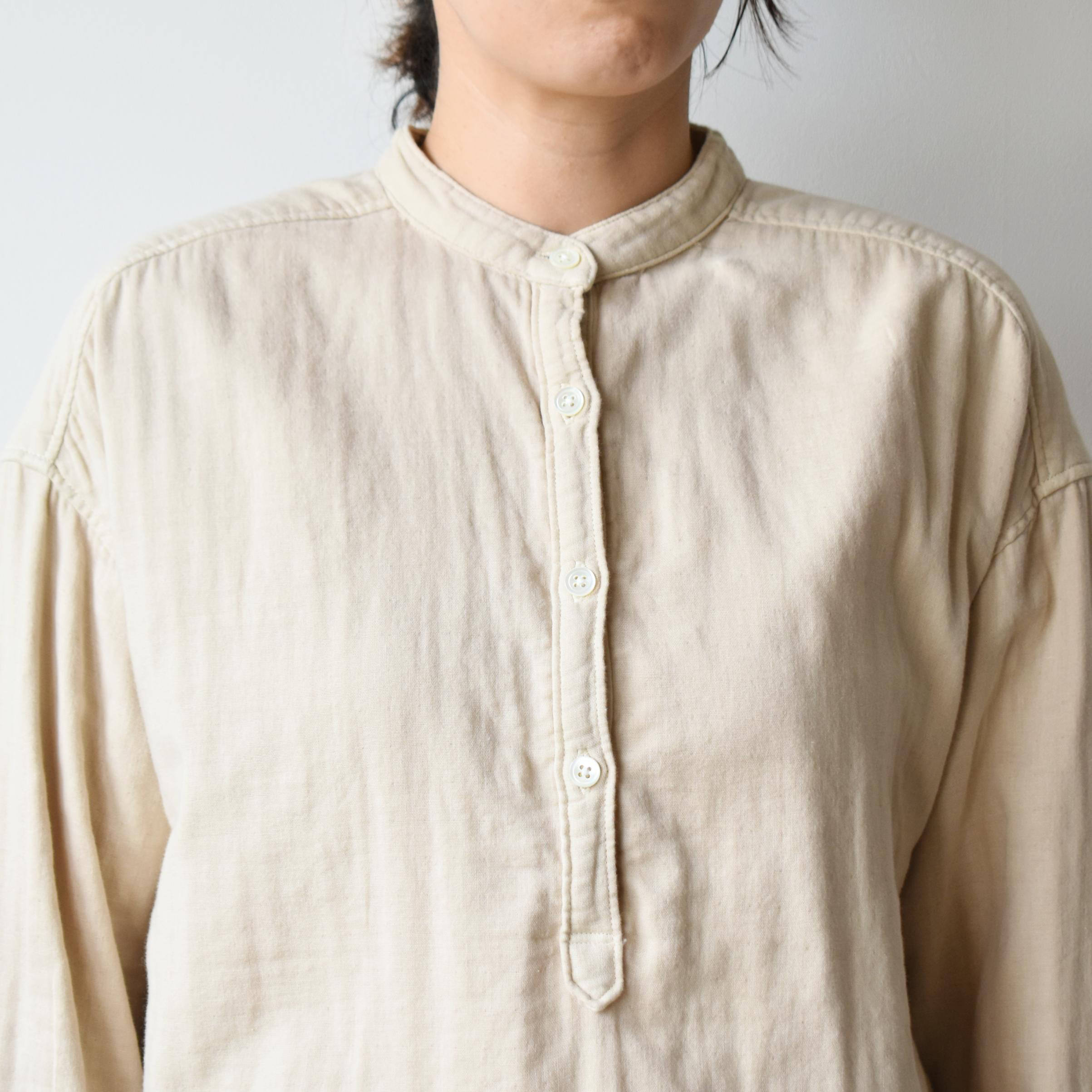 マニッシュだけどやさしい風合いのトリプルガーゼプルオーバーシャツ【SOS213F】