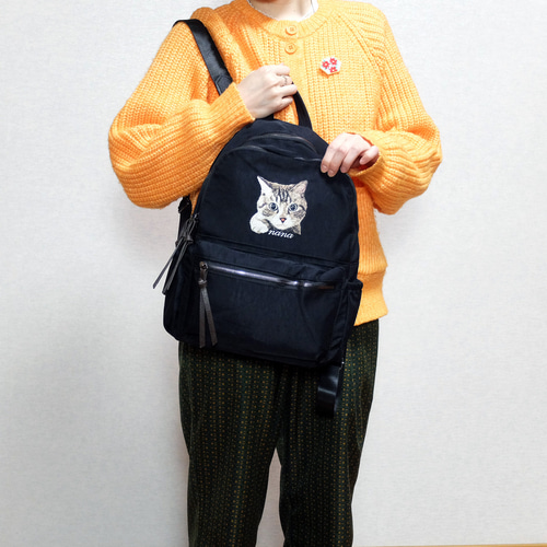 ワッペンプレゼント／ うちの子刺繍リュック ペット刺繍オーダー