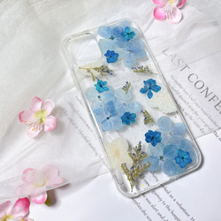 全機種対応･.｡*･iPhone14*15plus 押し花ケース☆花柄☆スマホケースiPhone15☆XS 6枚目の画像