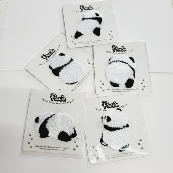 *Panda embroidered patch 第1張的照片