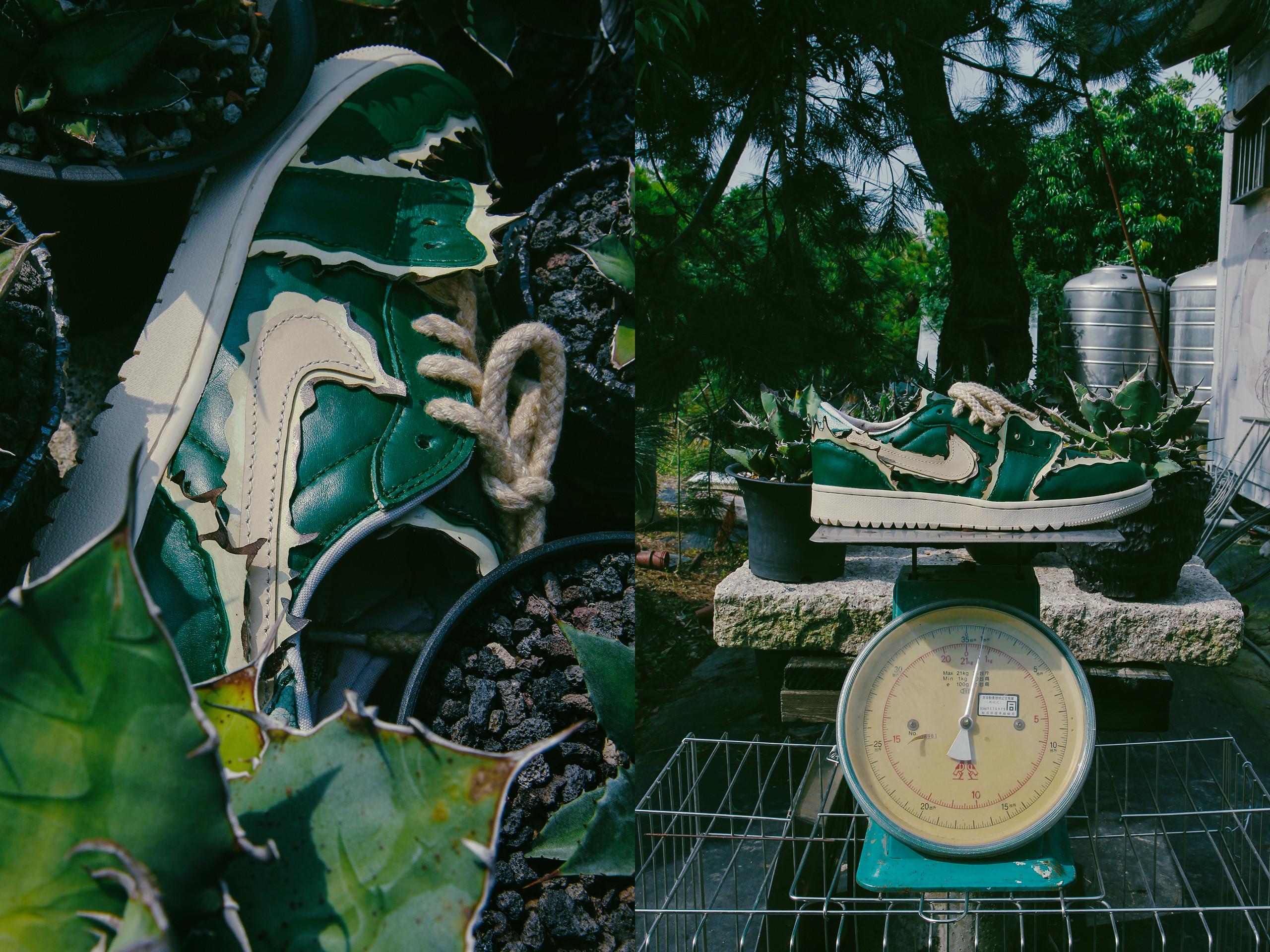 ナイキ エア ジョーダン 1 ロー ゴルフ トリプル ホワイト AGAVE テキーラ モディファイ (靴は含まれません)