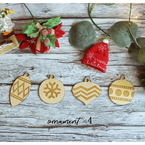 クリスマス 飾り オーナメント 10個セット 木製（n-so-227） その他
