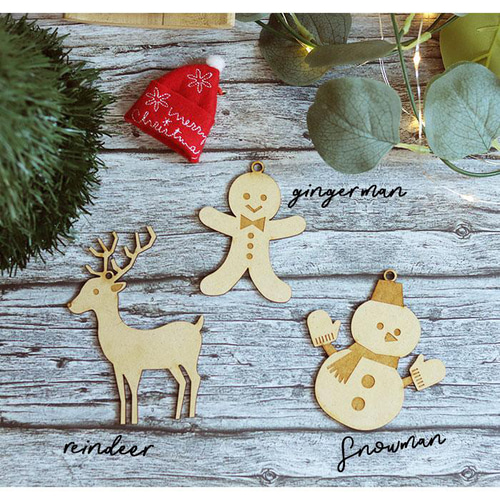 クリスマス 飾り オーナメント 10個セット 木製（n-so-227） その他