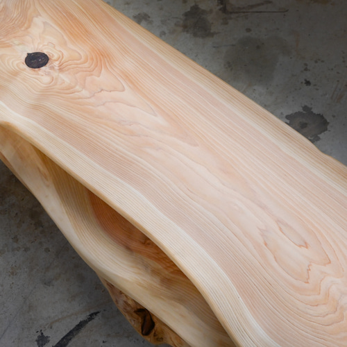 送料無料】桧のテレビ台 〜耳付き一枚板のナチュラル仕上げ〜 テレビ台