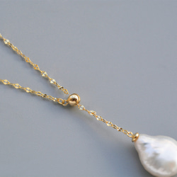 『2 WAY』 淡水パールネックレス　真珠ネックレス　一粒　ゴールド  シルバー　sv925 ネコポス送料無料 10枚目の画像