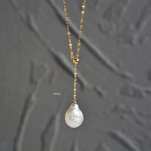『2 WAY』 淡水パールネックレス　真珠ネックレス　一粒　ゴールド  シルバー　sv925 ネコポス送料無料 9枚目の画像
