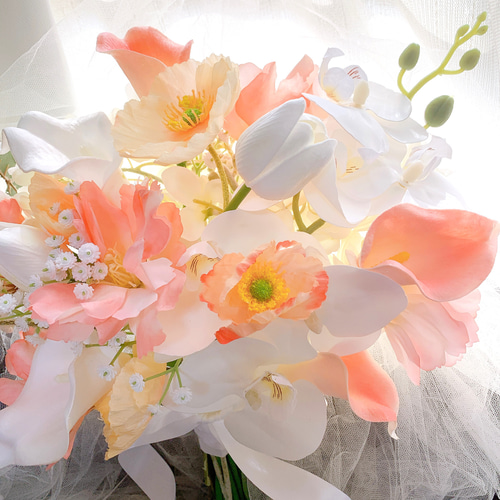 ウエディングブーケ ブライダル 結婚式 前撮り 胡蝶蘭 クラッチブーケ 受注販売 No.203 クラッチブーケ 結婚式 前撮り ウエディングブーケ