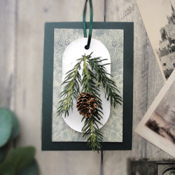【限定数3】モミの木と松ぼっくりのアロマストーン ■ クリスマスオーナメント ■ Mサイズ　 8枚目の画像