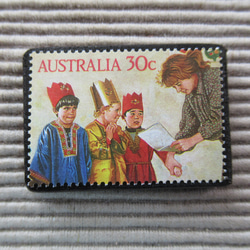 オーストラリア　クリスマス切手ブローチ9095 1枚目の画像