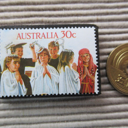 オーストラリア　クリスマス切手ブローチ9097 3枚目の画像