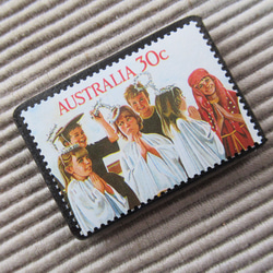 オーストラリア　クリスマス切手ブローチ9097 2枚目の画像