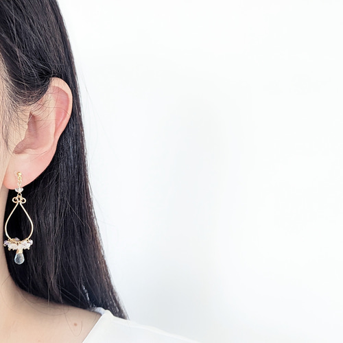 ブルートパーズのシャンデリアピアス 楽天市場】ブルートパーズ 王冠 シャンデリアピアス クラウンピアス