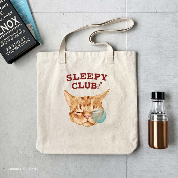 「SLEEPY CLUB_CAT」アーバントートバッグ/送料無料 2枚目の画像