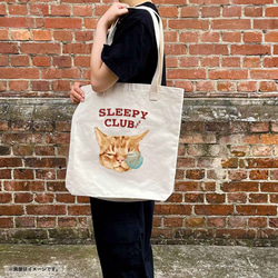 「SLEEPY CLUB_CAT」アーバントートバッグ/送料無料 4枚目の画像