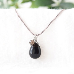 Pear Shaped Pendant（モリオン×スモーキークォーツ） 2枚目の画像