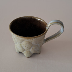 【Creema陶器市2024】玉サボテン様灰枯れ飴コーヒーカップ、約150cc 5枚目の画像