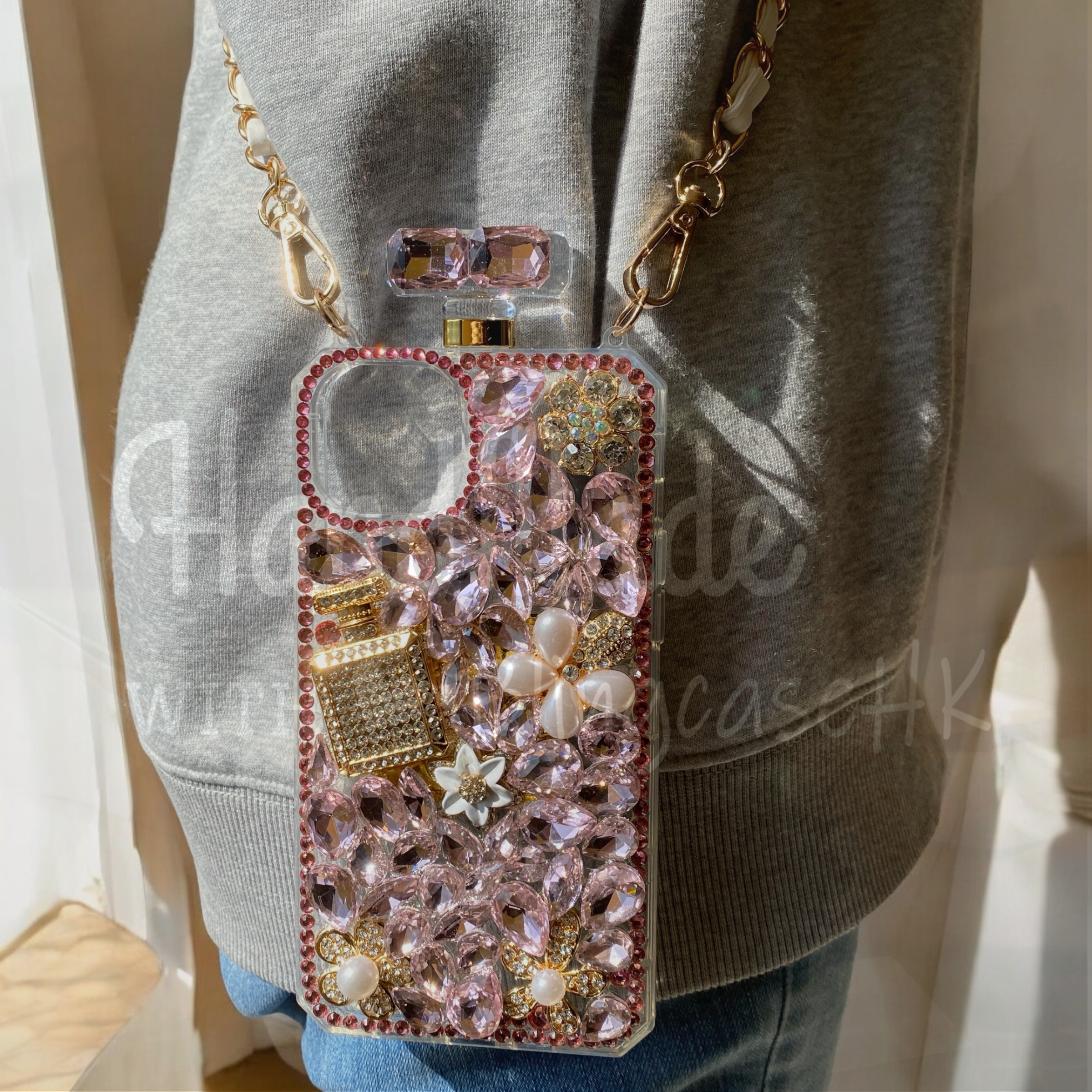 スマホショルダー ラインストーン ダイヤモンド iPhone 全機種対応 Samsung ケース クリア スマホケース