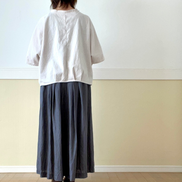 【新作】通年着用　リネンワイドパンツ　マキシ丈 3枚目の画像