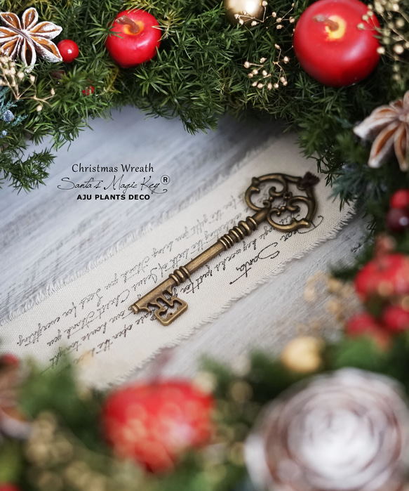 クリスマスリース（1223）～Santa's Magic Key(R)～　40cm 4枚目の画像