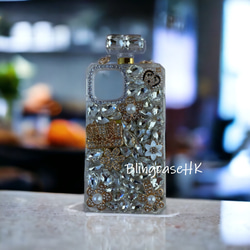 スマホショルダー ラインストーン ダイヤモンド iPhone 全機種対応 Samsung ケース クリア スマホケース 3枚目の画像