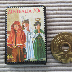 オーストラリア　クリスマス切手ブローチ9100 3枚目の画像
