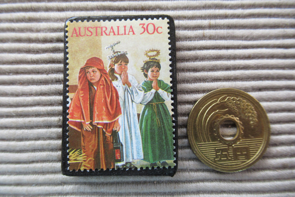 オーストラリア　クリスマス切手ブローチ9100 3枚目の画像